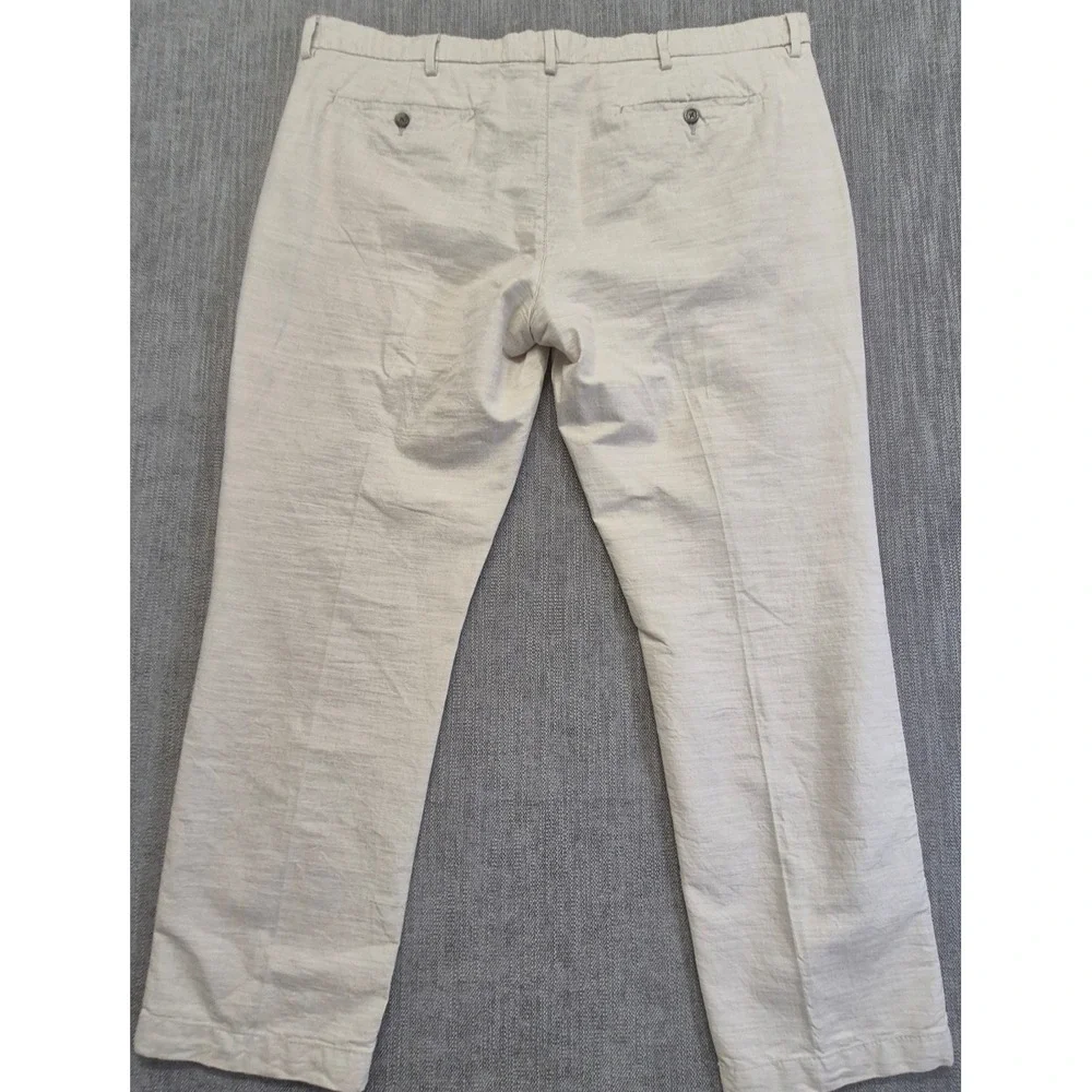 St Johns Bay men's light khaki chino pants 42x30 100% Cotton lightweight